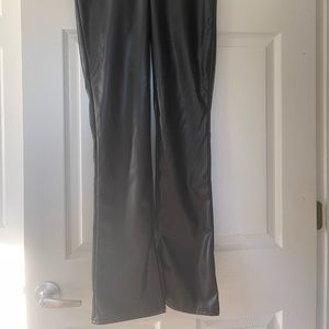Faux leather pants